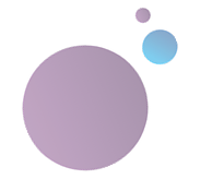 Abstract purple circles on white background