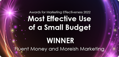 "Most Effective Use of a Small Budget" winner graphic